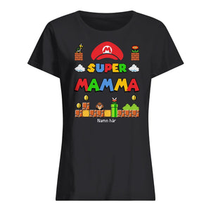 Personlig T-shirt till Familj | Super Mamma Super Papa Super Son Super Dotter