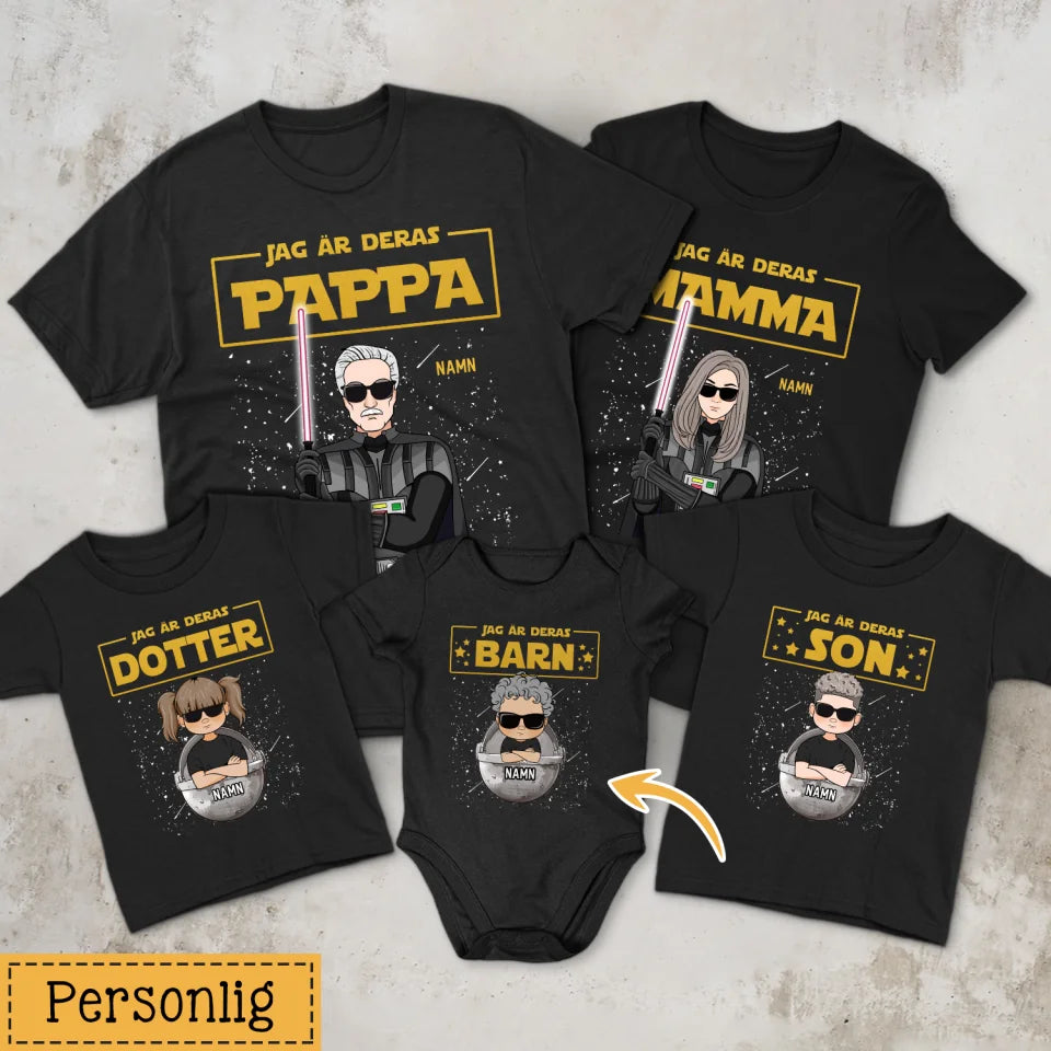 Personlig T-shirt till Familj | Jag är deras pappa, Jag är deras mamma