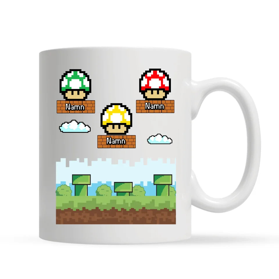 Superpappa nivå 3 komplett – personlig krus til far