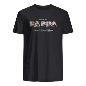 Personlig t-shirt till pappa | Glad fars dag Pappa foto anpassat svart