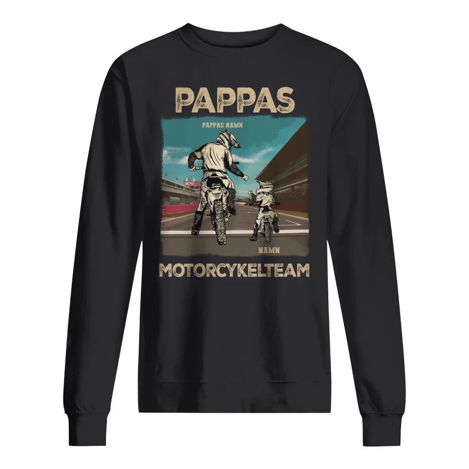 Personlig t-shirt till pappa | Personlig presenter till pappa | Pappas motorcykelteam