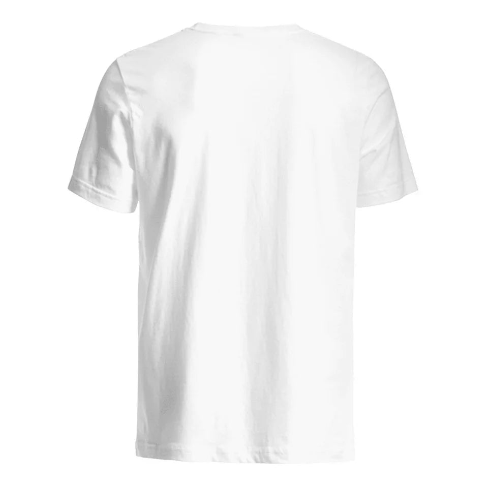 Personlig t-shirt till pappa | Pappasaurie ver 3 vit t-shirt