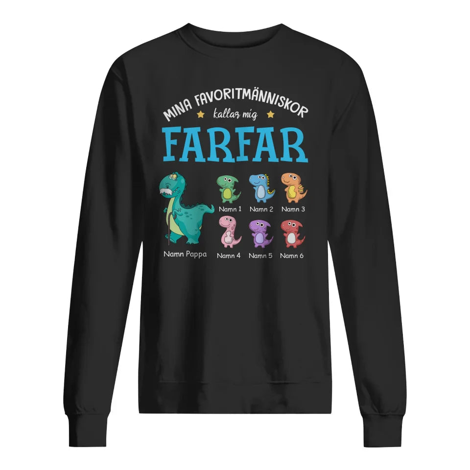 Favoritmänniskor Kallar Mig Farfar - Personlig T-shirt till Farfar Morfar