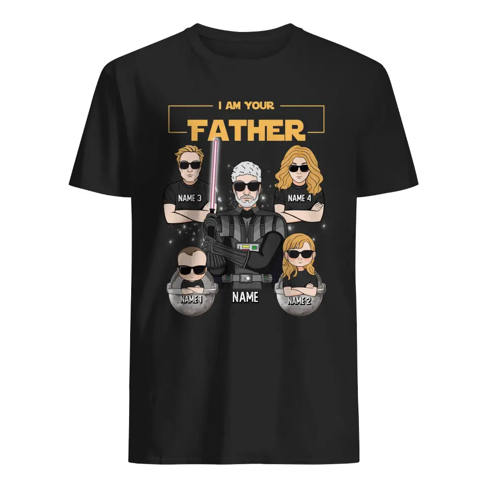 Personalized T-shirt for Dad | Personalized gift for Father | I Am Your Father Dark Version