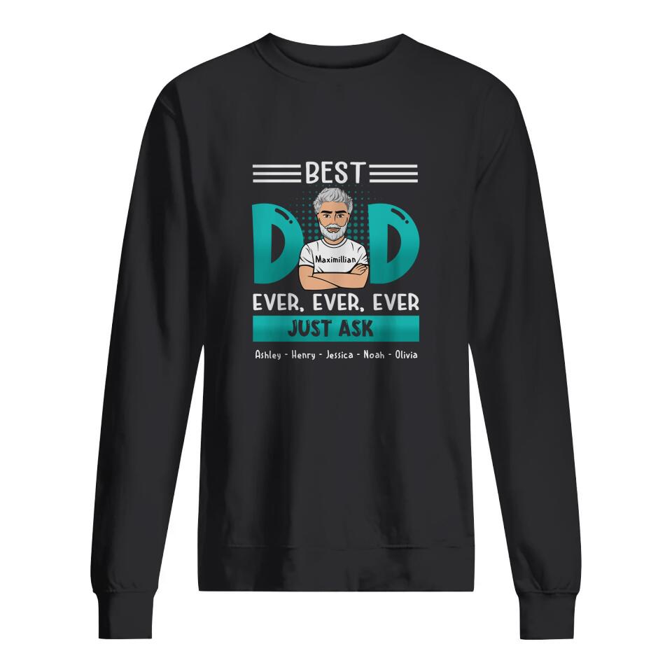 Personlig t-shirt till pappa | Personlig presenter till far | Best Dad Ever