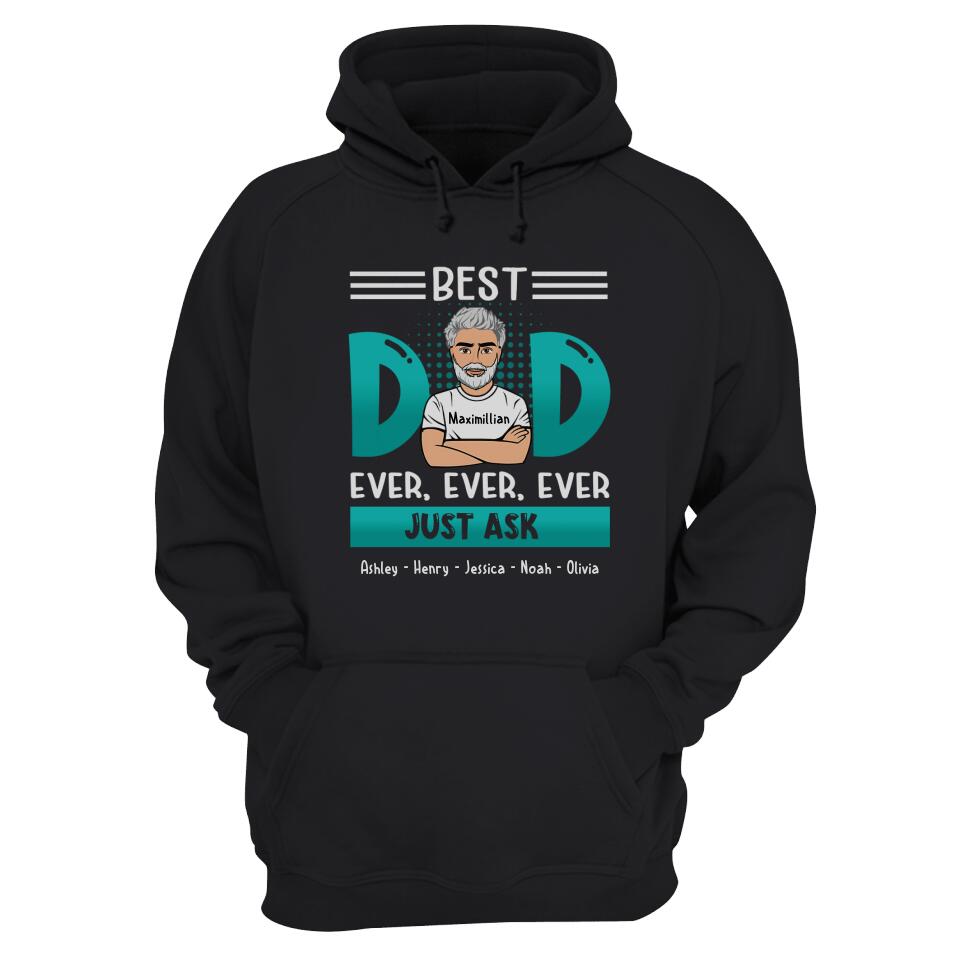 Personlig t-shirt till pappa | Personlig presenter till far | Best Dad Ever