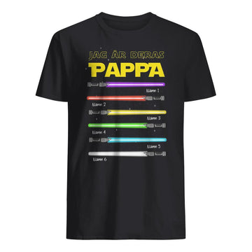 Jeg er deres far lyssværd - Personlig t-shirt til far