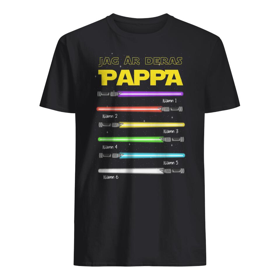Jeg er deres far lyssværd - Personlig t-shirt til far