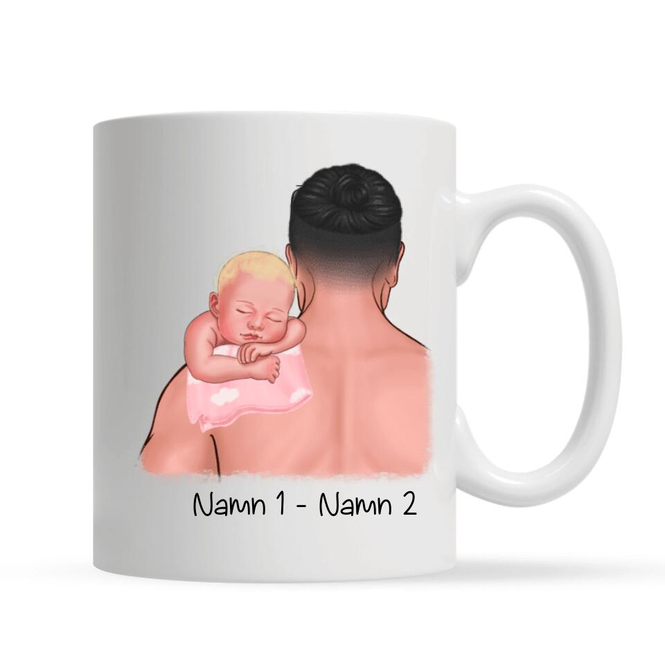 Du är överlevd pappa - Personlig mugg till Första fars dag