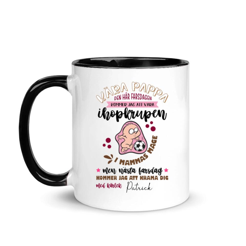 Kära Pappa Farsdag - Personlig mugg till Blivande pappa