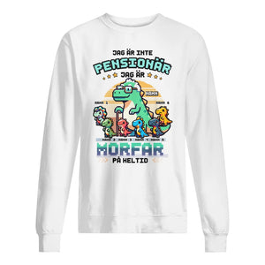 Pixelkonst personlig T-shirt till Morfar | Jag Är Inte Pensionär Jag Är Morfar Pa Heltid