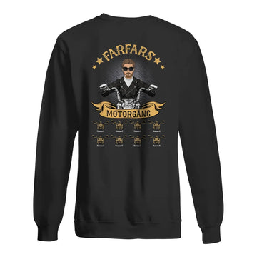 Personlig t-shirt til far | Personlige gaver til far | Fars bedstefars motorbande
