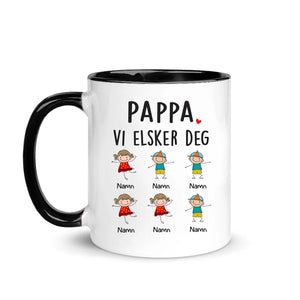 Personlig Kopp til Pappa | Tilpasse gave til Far | Pappa Besterfar Vi elsker deg