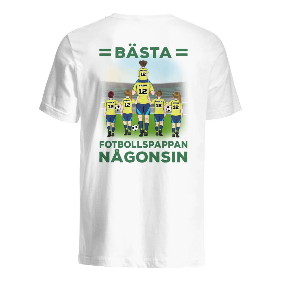 Personlig t-shirt till pappa | Bästa fotbollspappan någonsin