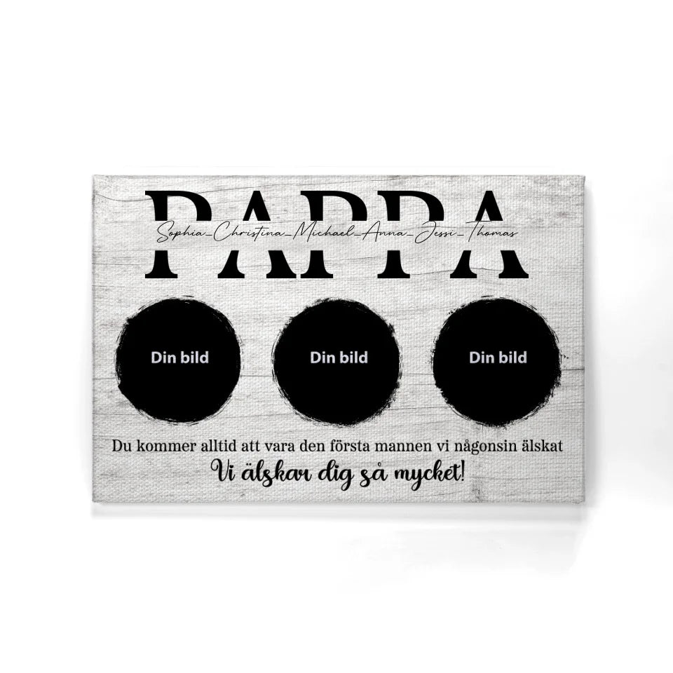 Personlig lerret til pappa | Personlige gaver til far | Vi elsker deg så mye Canvas Print For Dad
