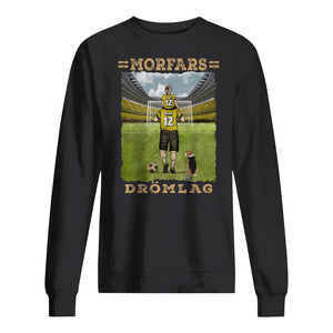 Personlig t-shirt till Morfar/Farfar | Personlig present till Morfar/Farfar | Morfars/Farfars Fotbollslag med färg