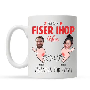 Personligt krus til par | Par der prutter sammen elsker hinanden for evigt!