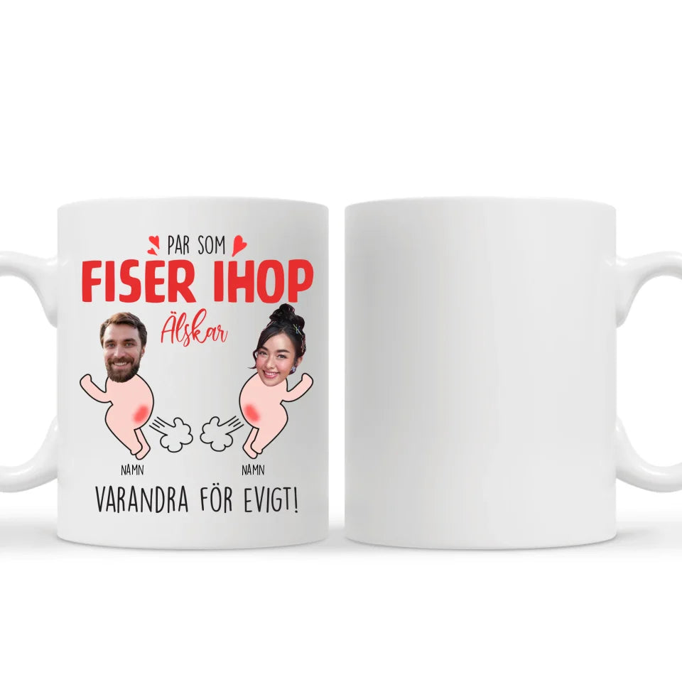 Personlig mugg till par | Par som fiser ihop älskar varandra för evigt!