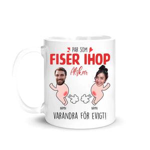 Personlig mugg till par | Par som fiser ihop älskar varandra för evigt!