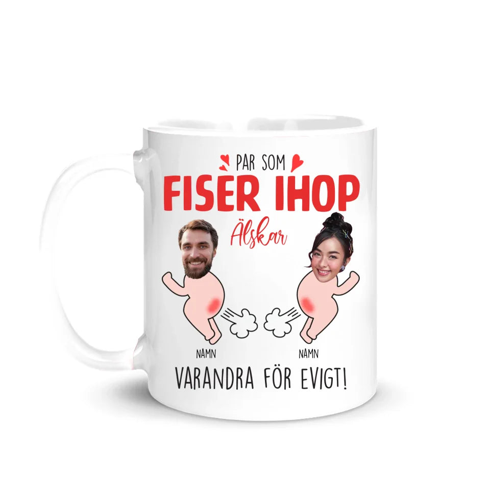 Personligt krus til par | Par der prutter sammen elsker hinanden for evigt!
