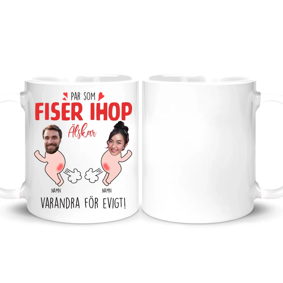 Personligt krus til par | Par der prutter sammen elsker hinanden for evigt!