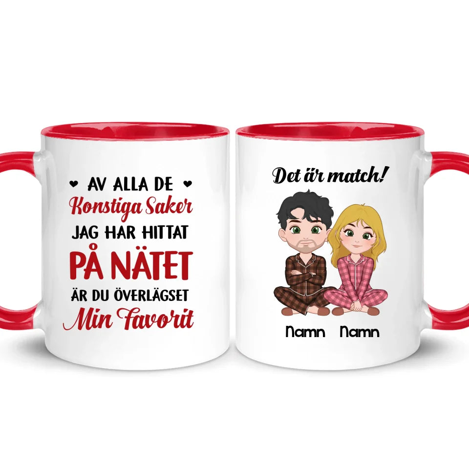 Personlig mugg till par | är du överlägset
min favorit