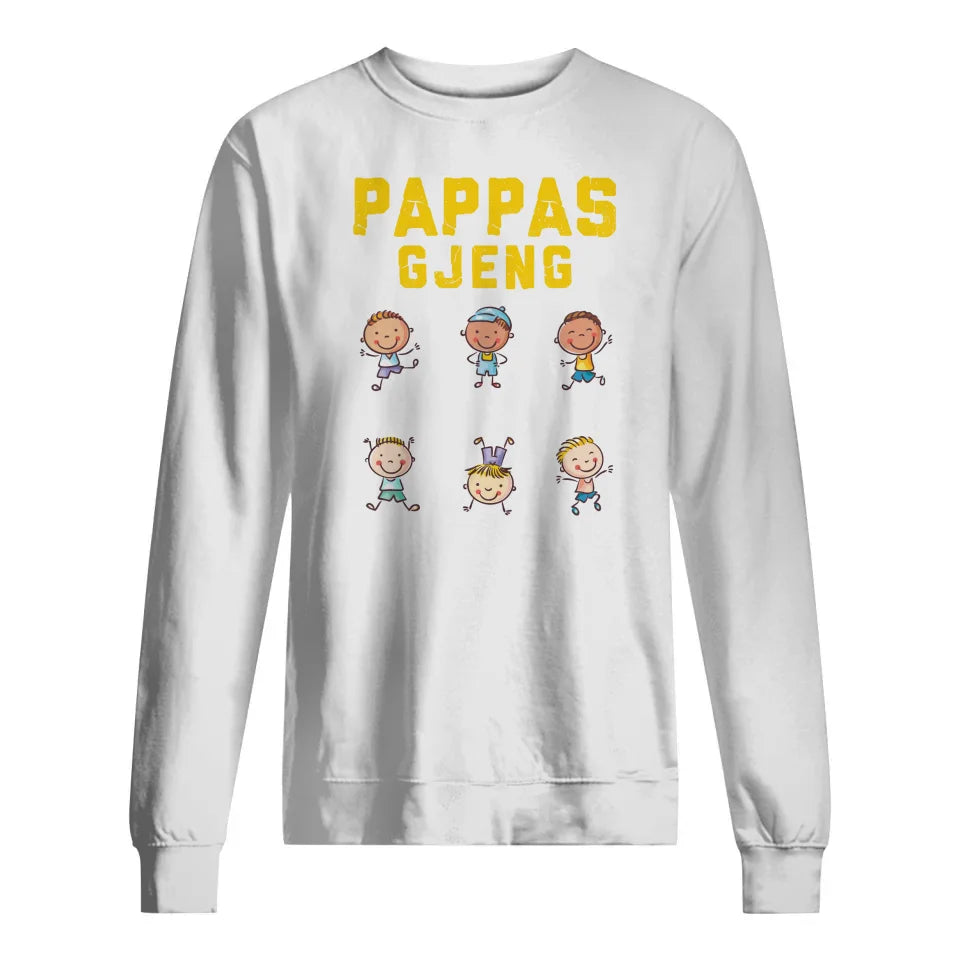 Personlig T skjorte til Pappa | Tilpasse gave til Far | Pappas Gjeng