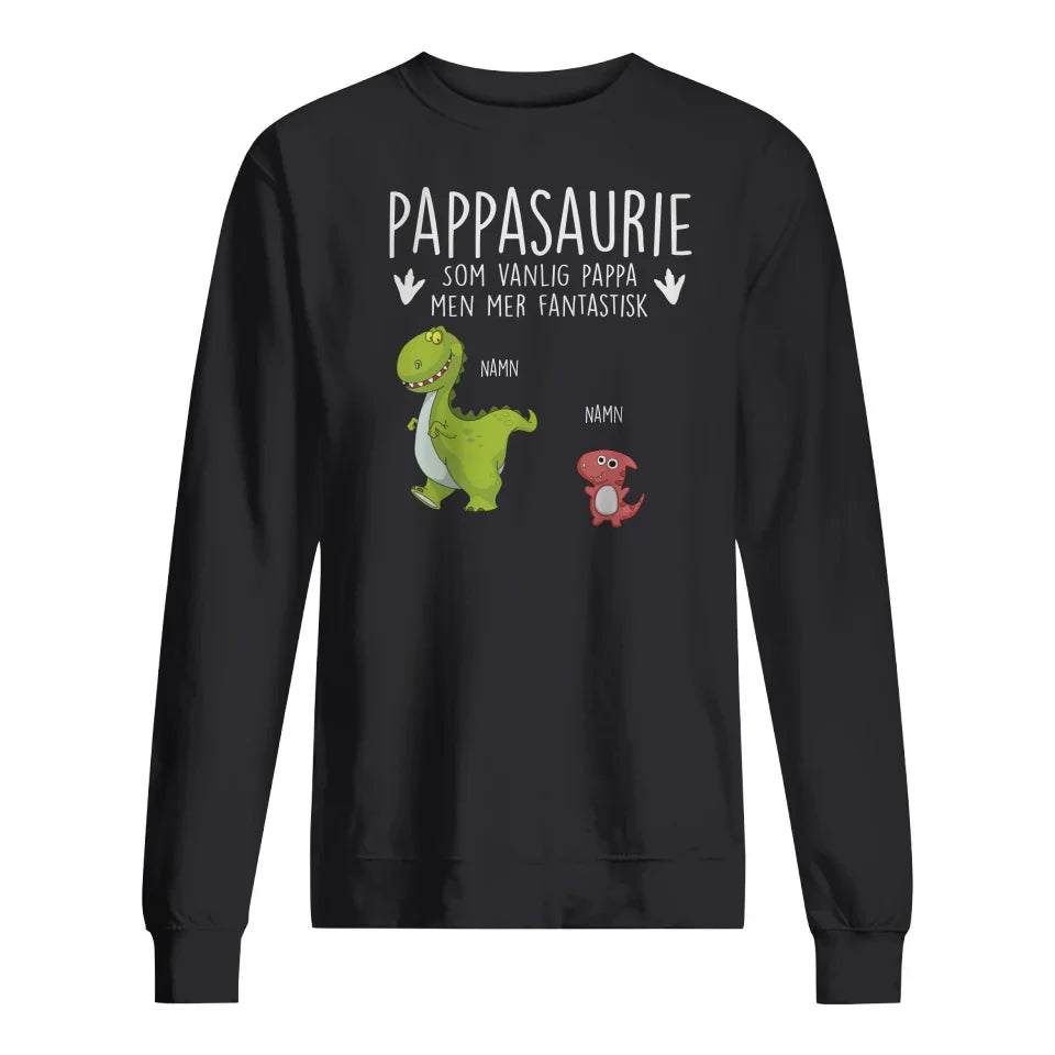 Pappasaurie | Personlig t-shirt till pappa | Personlig present till far