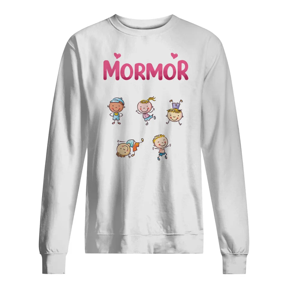 Personlig T-shirt till mormor | Personlig present till farmor | Den här mamman/mormor tillhör