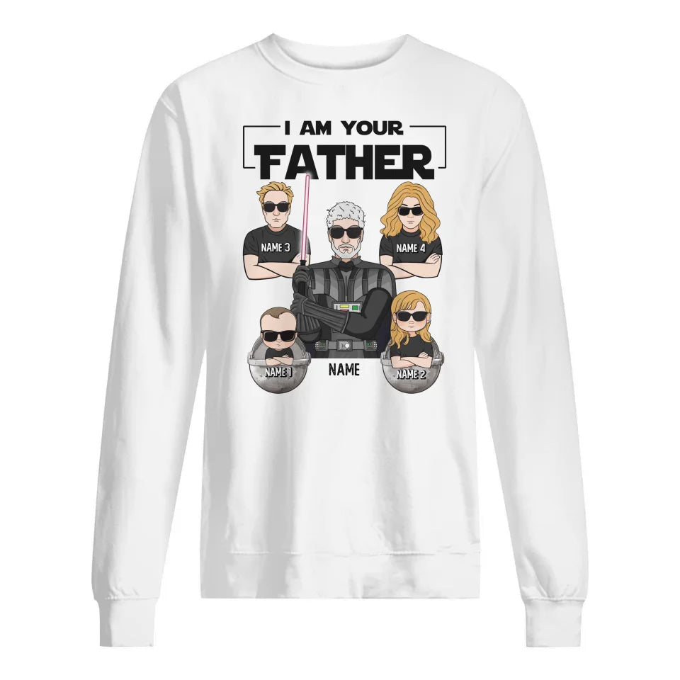 Personalized T-shirt for Dad | Personalized gift for Father | I Am Your Father Light Version