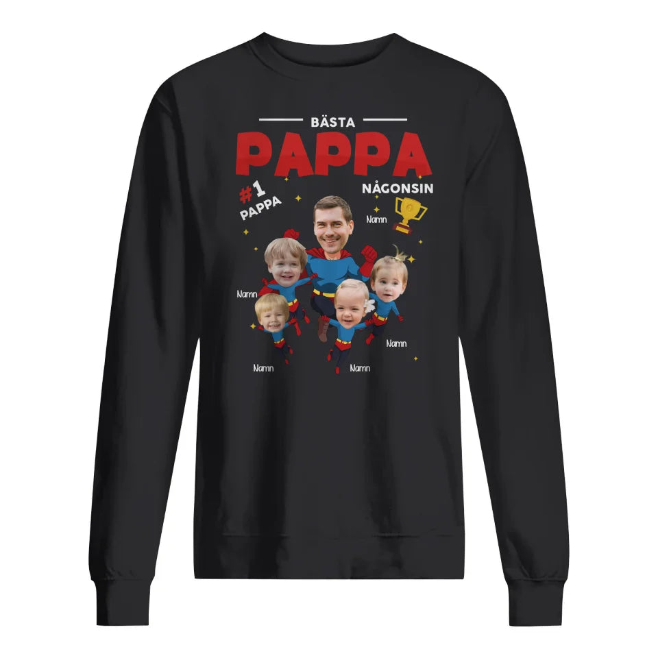 Bästa PAPPA någo - T-shirt anpassat foto till Pappa