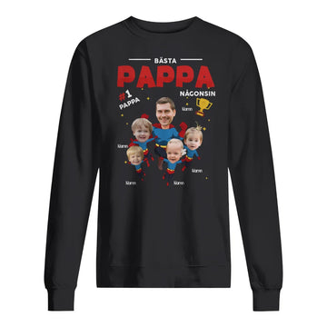 Bedste FAR nogensinde - T-shirt med brugerdefineret foto til far