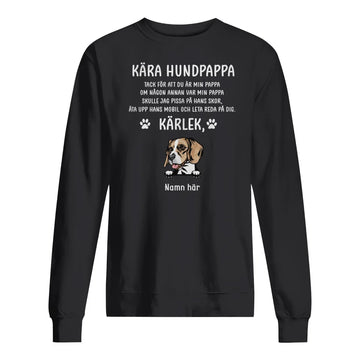 Personlig t-skjorte til pappa | Personlige gaver til far | Kjære hundepappa 