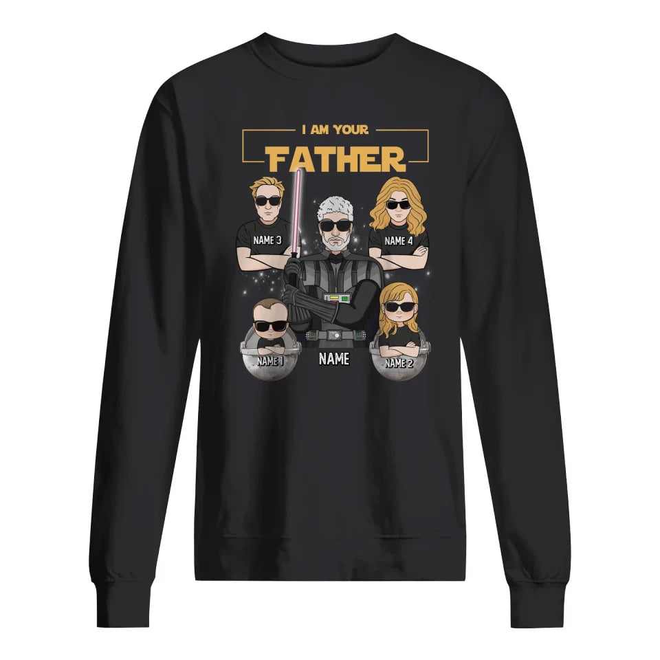 Personalized T-shirt for Dad | Personalized gift for Father | I Am Your Father Dark Version