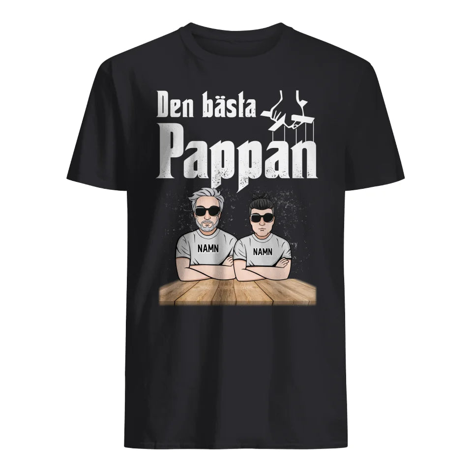 Personlig T-shirt till Pappa | Personlig present till Far | Den Bästa Pappan