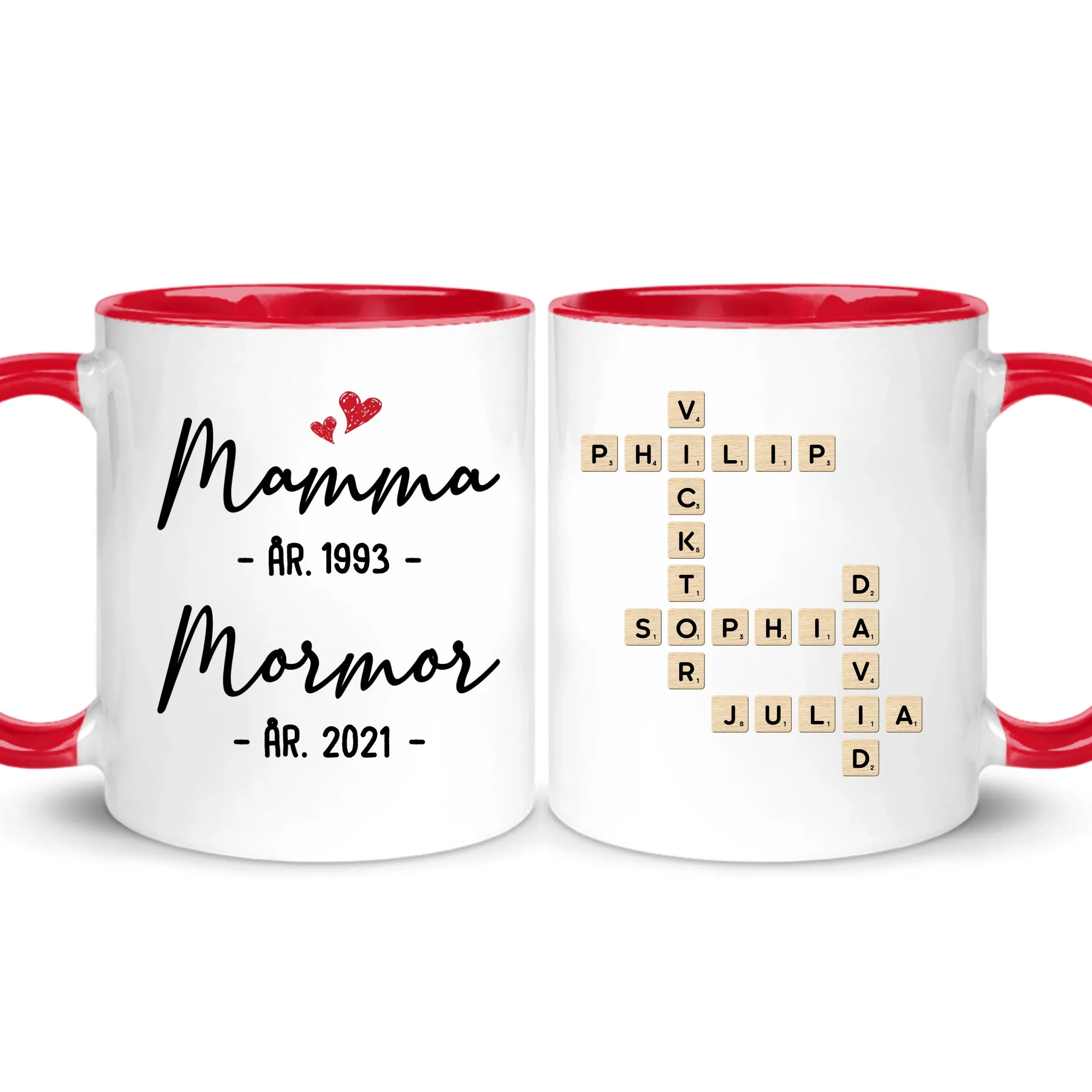 Mamma år, Mormor år - Personlig mugg till Mamma och Mormor