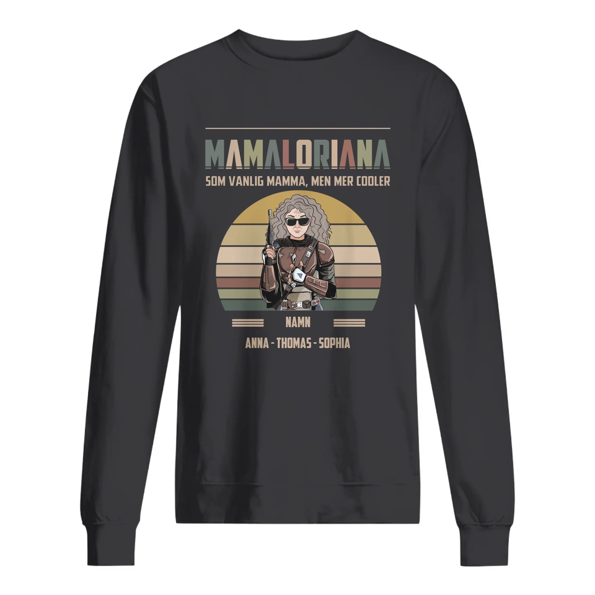 Mamaloriana Som en almindelig mor, men sejere - Personlig T-shirt til mor