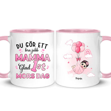 Personlig krus til mamma | Personlige gaver til mamma | Du gjør en god jobb mamma Gratulerer med 1. morsdagen