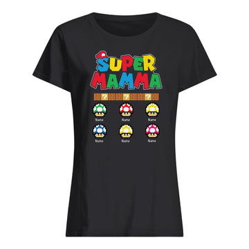 Personalized gift for Mom | Personalized Matching T-shirt for Supermamma | Super Mommio
