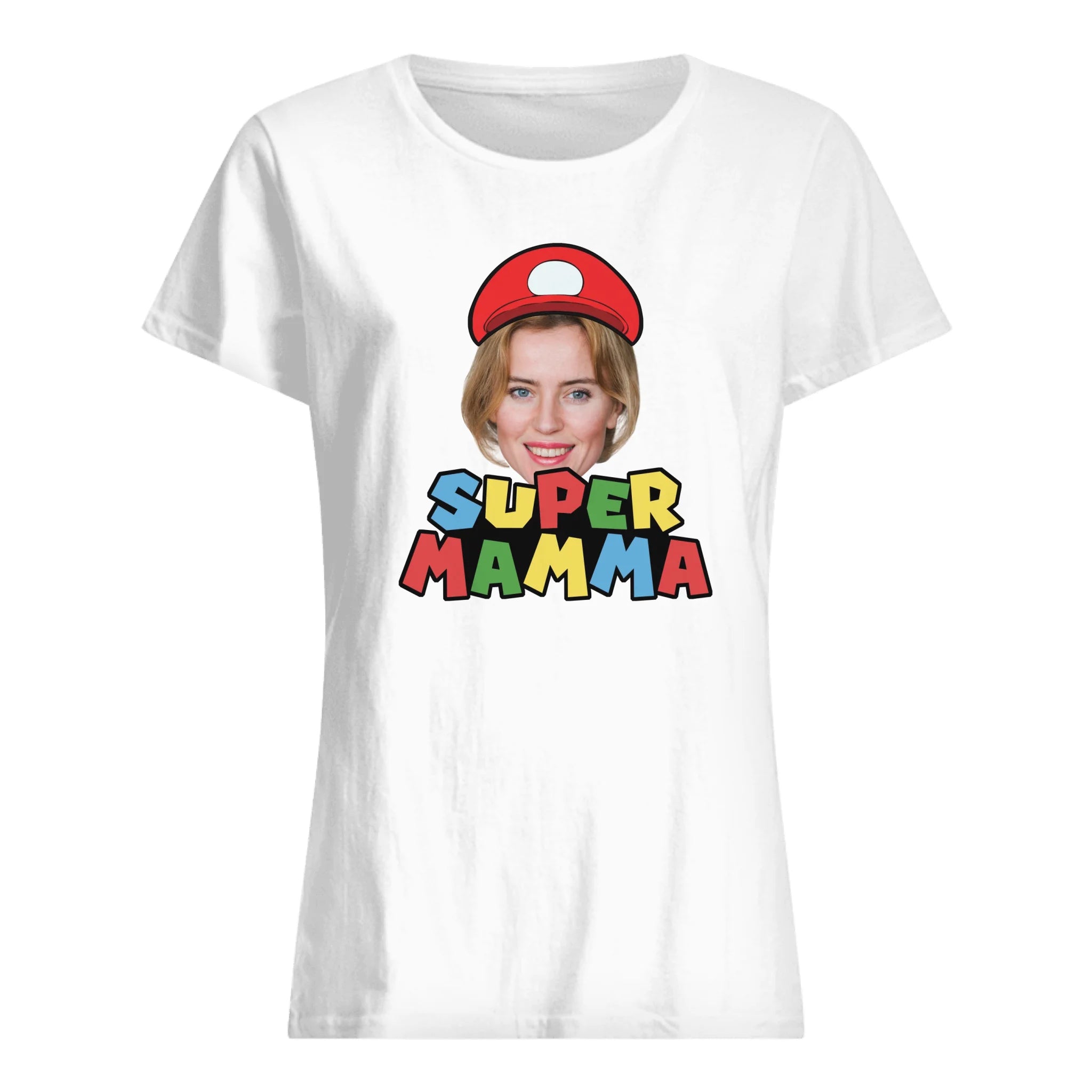 Supermor foto personliggjort - Personlig T-shirt til mor