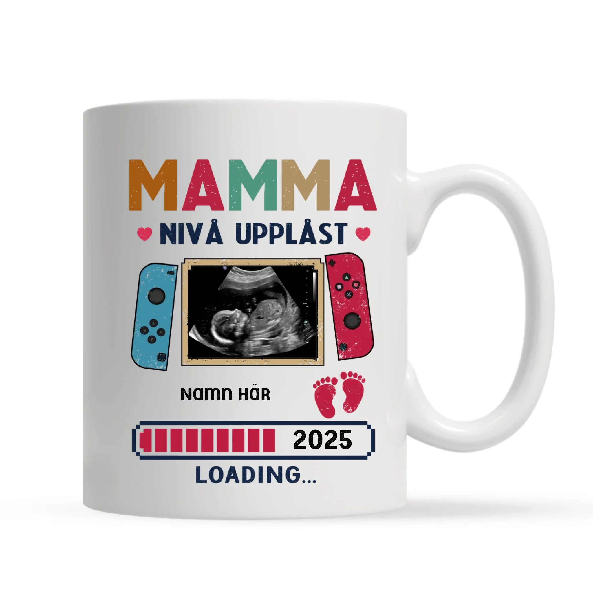 Mamma nivå upplåst - Personlig mugg till Mamma