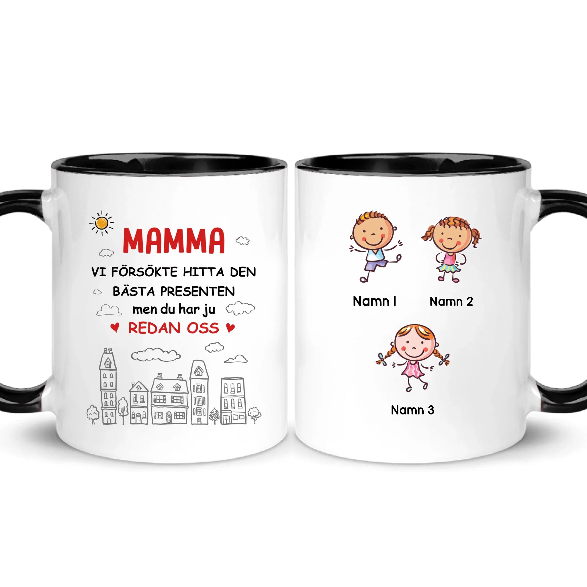 Personlig mugg till Mamma | Personlig presenter till Mor | Mamma vi försökte hitta den bästa presenten men du har ju redan oss