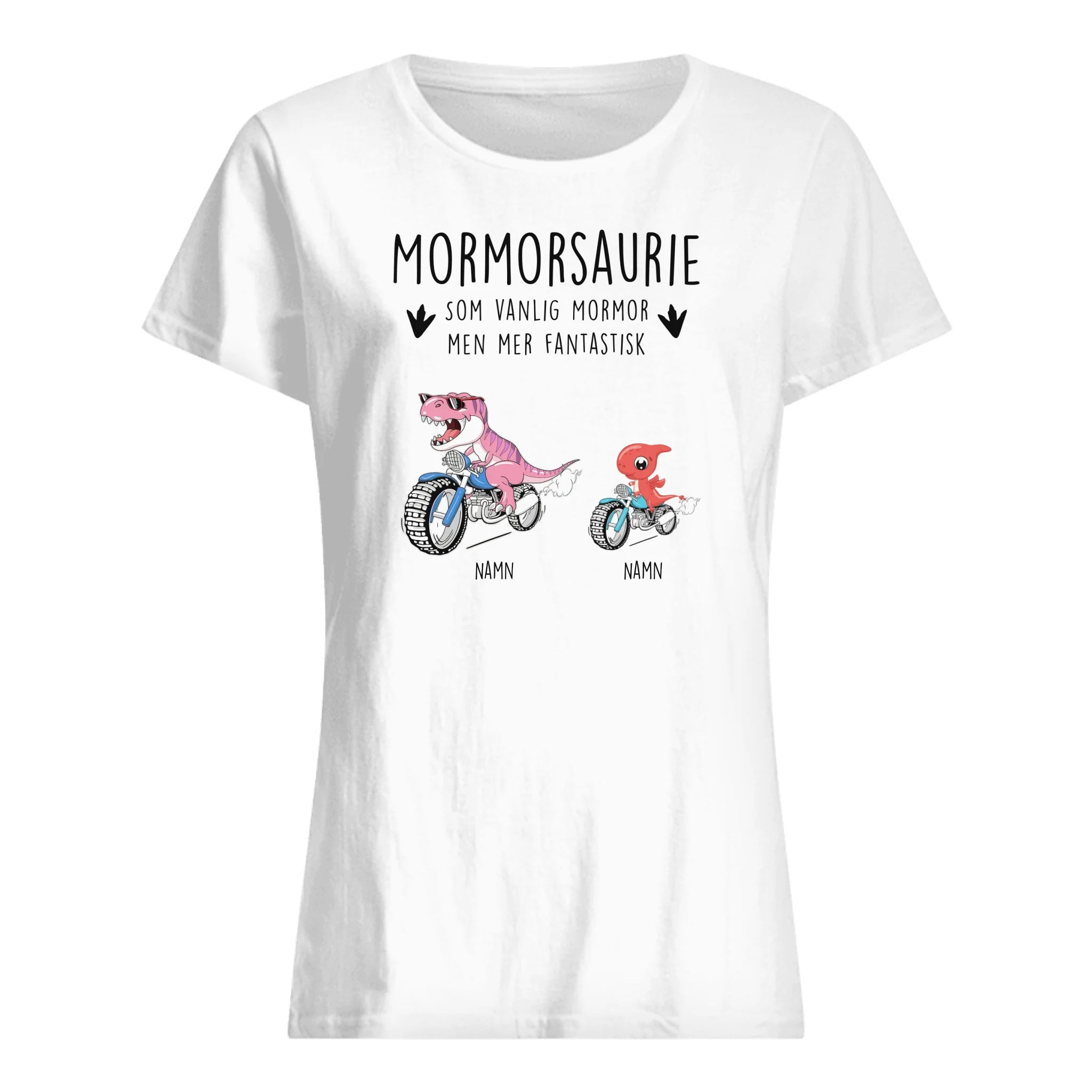 Personlig T-shirt til bedstemor | Personlige gaver til bedstemor | Motorcykelelsker bedstemor Saurie