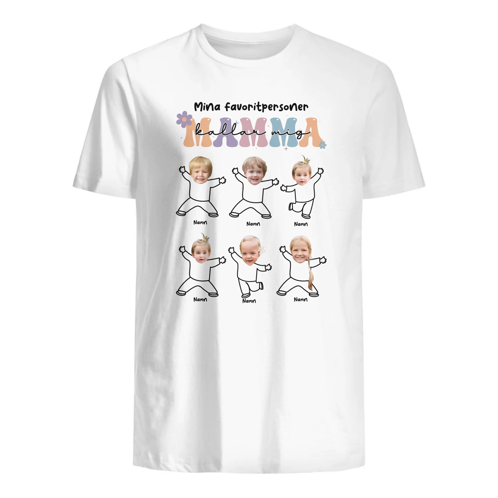 Personlig foto-t-shirt til mor | Mine yndlingspersoner kalder mig mor og bedstemor