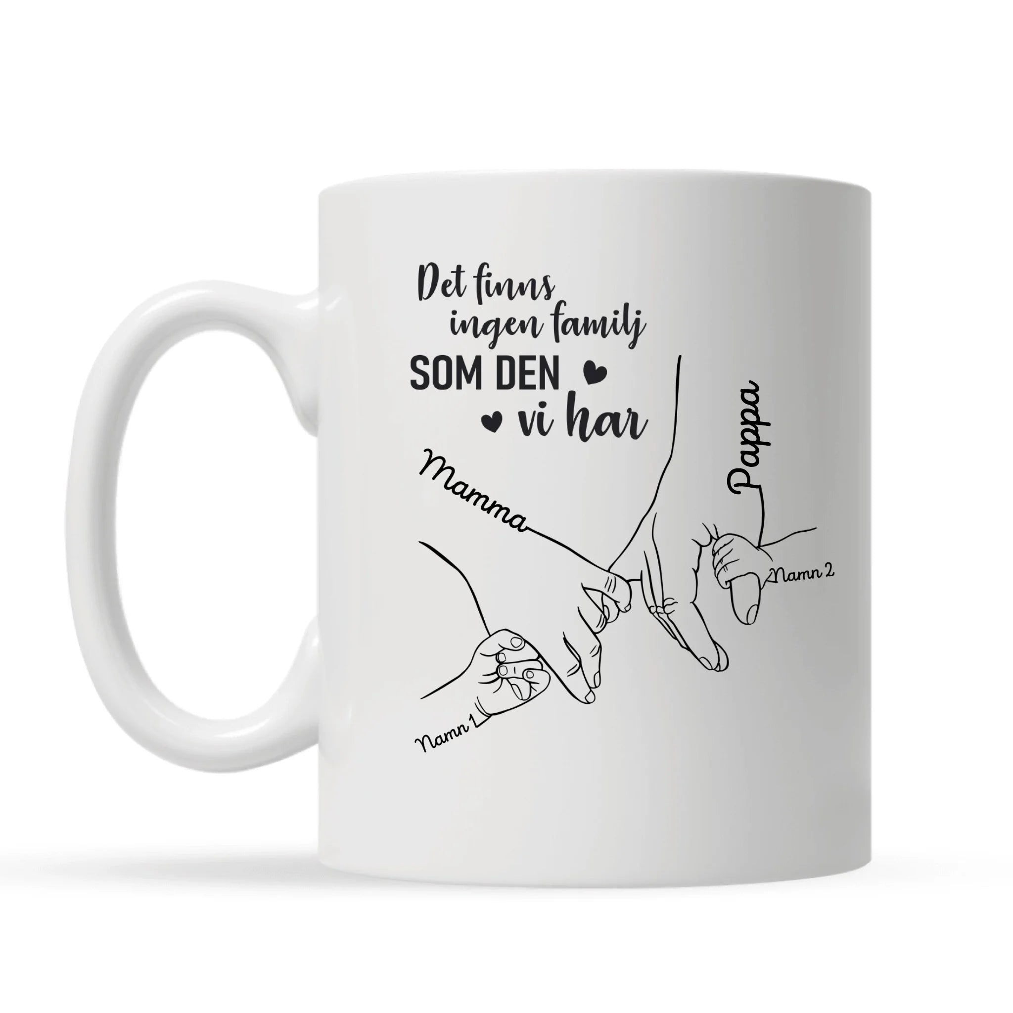 Personlig T-shirt till mamma | Personlig present till mor | Det finns ingen familj som den vi har