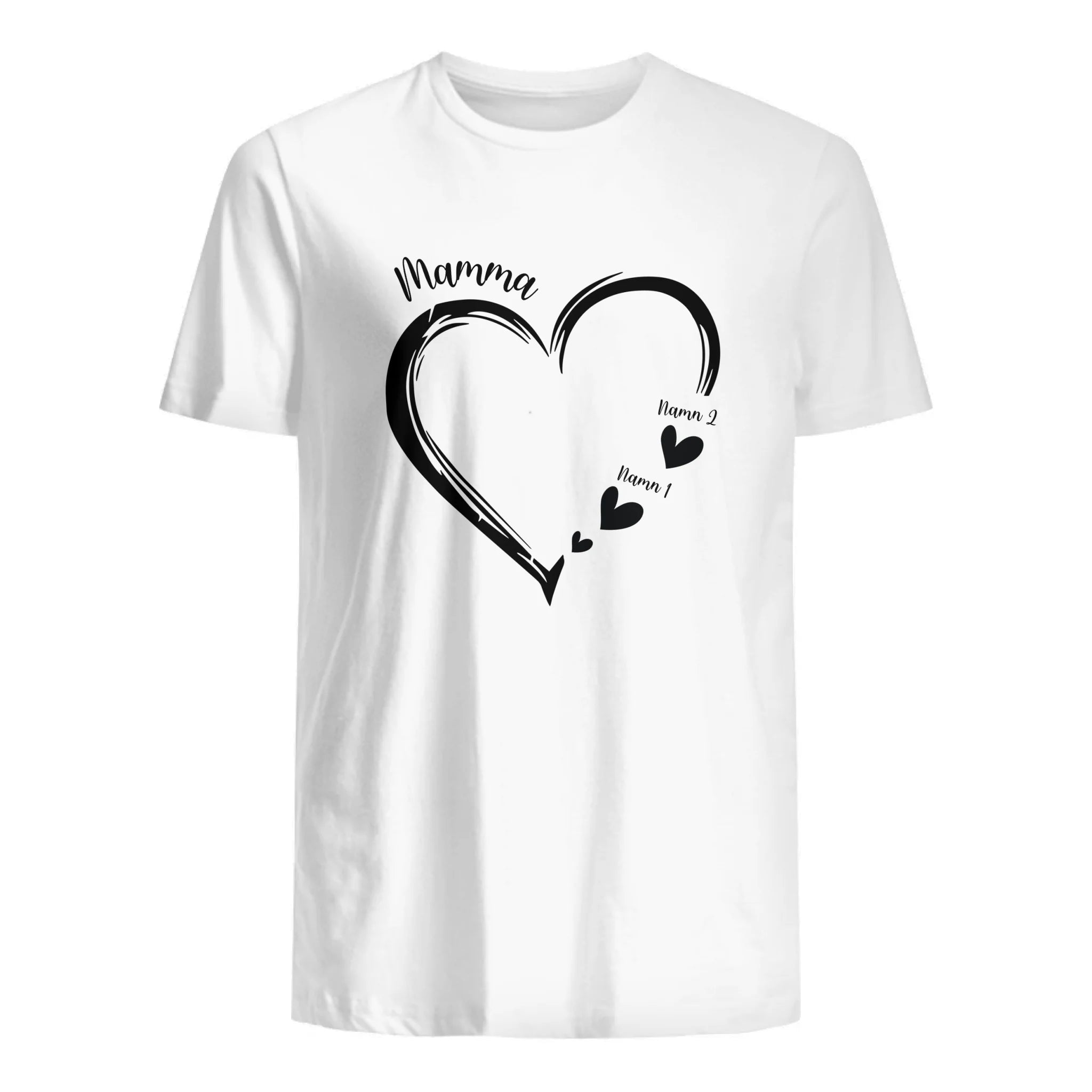 Personlig T-shirt till Mamma | Personlig present till Mor| Mammas hjärta