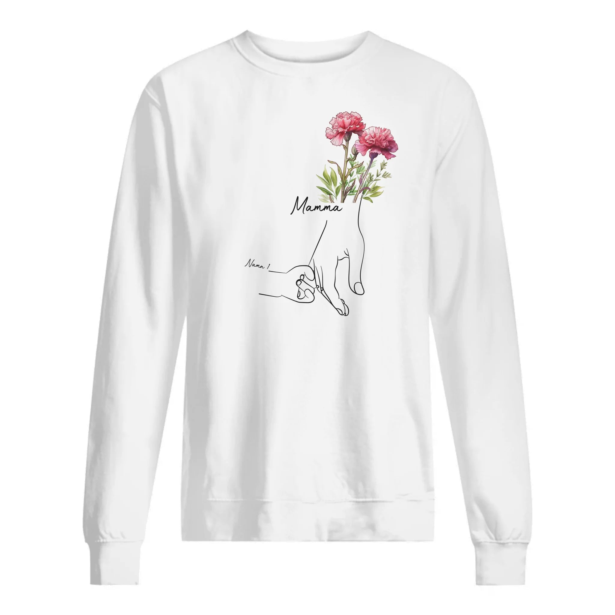 Hållande hand mamma - Personlig T-shirt för mamma