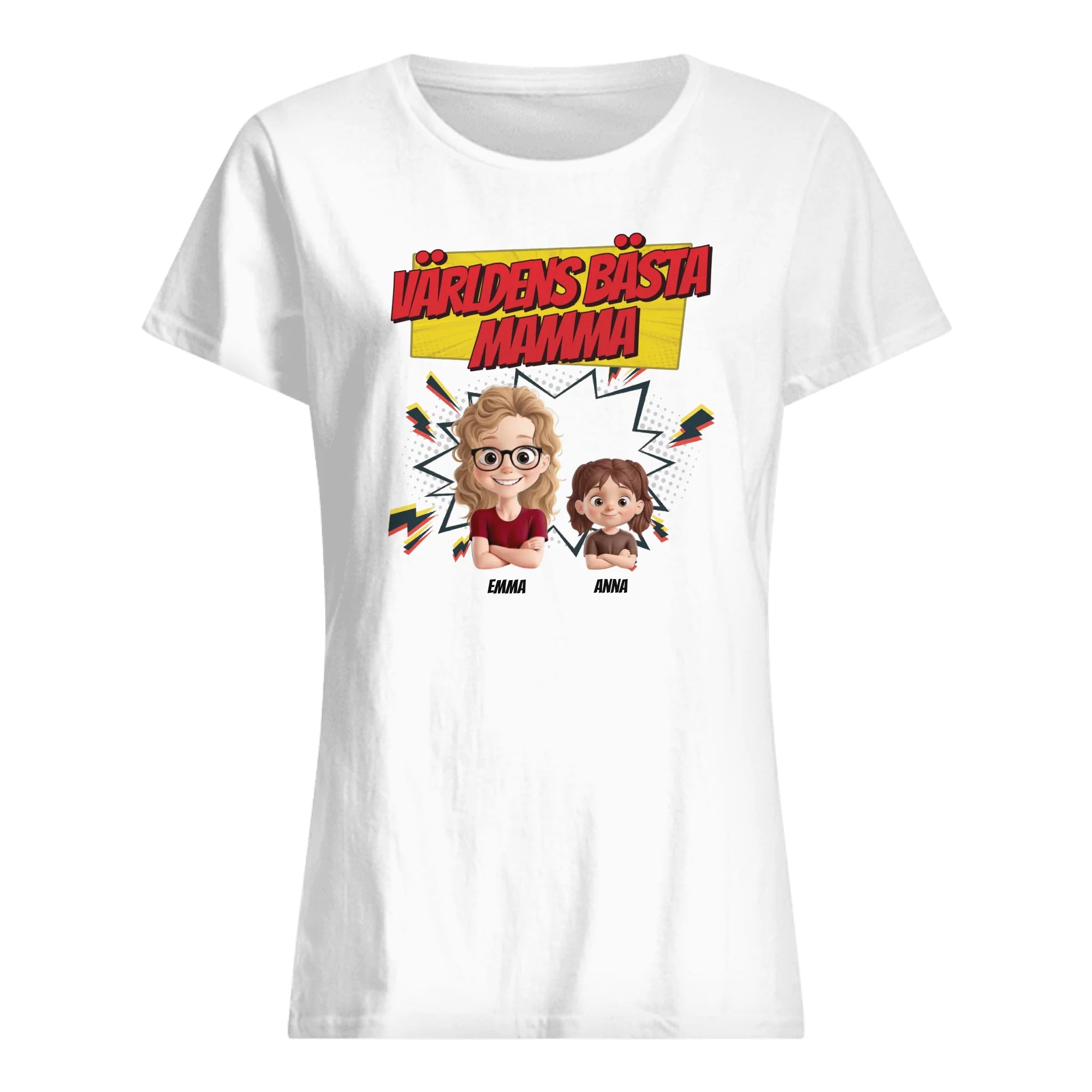 Världens Bästa Mamma - Personlig T-shirt för Mamma