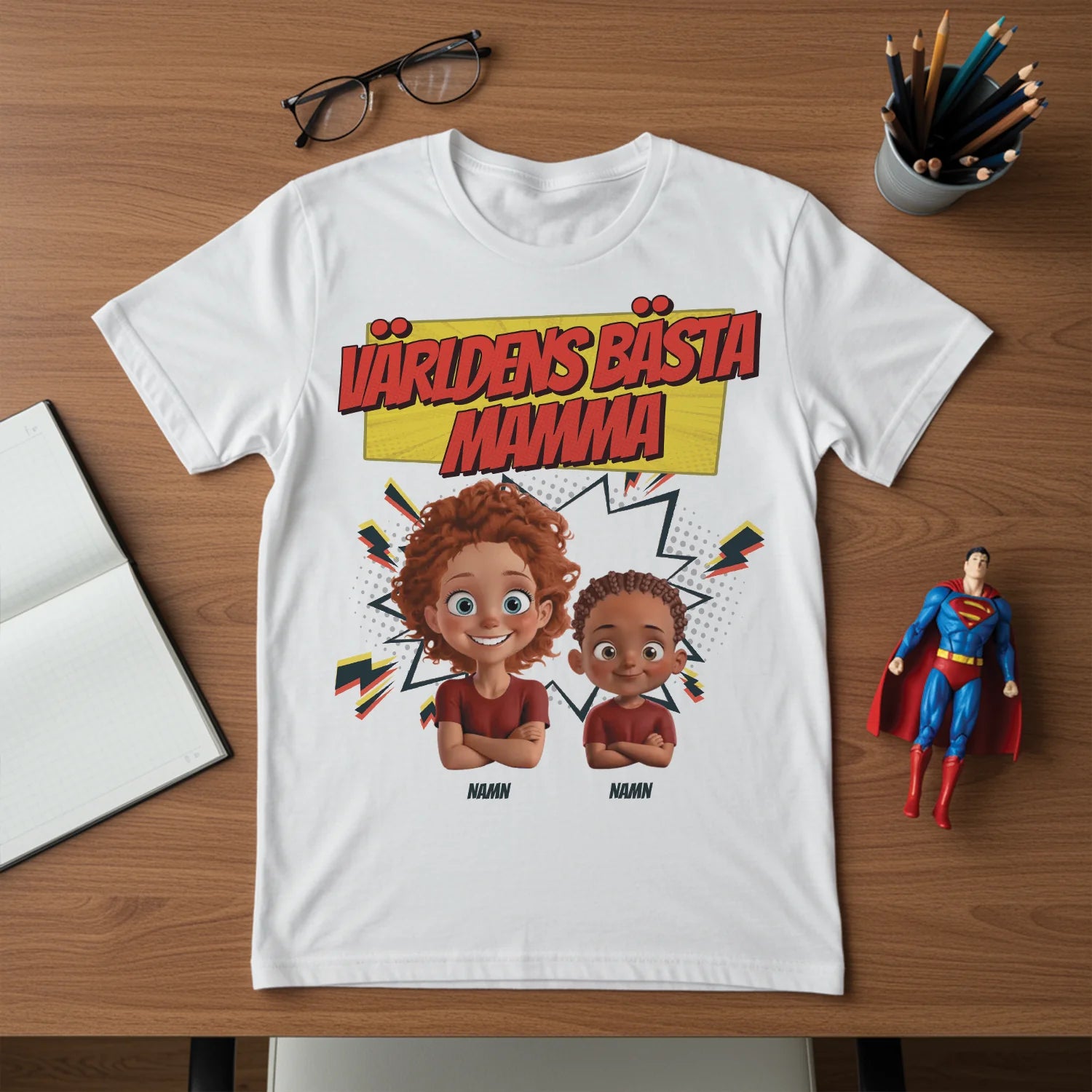 Världens Bästa Mamma - Personlig T-shirt för Mamma