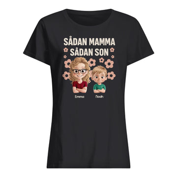 Sådan mamma, sådan son - Personlig t-shirt till Mamma